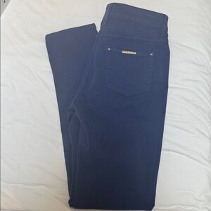 Luisa Spagnoli Ink Navy High-Rise Trousers